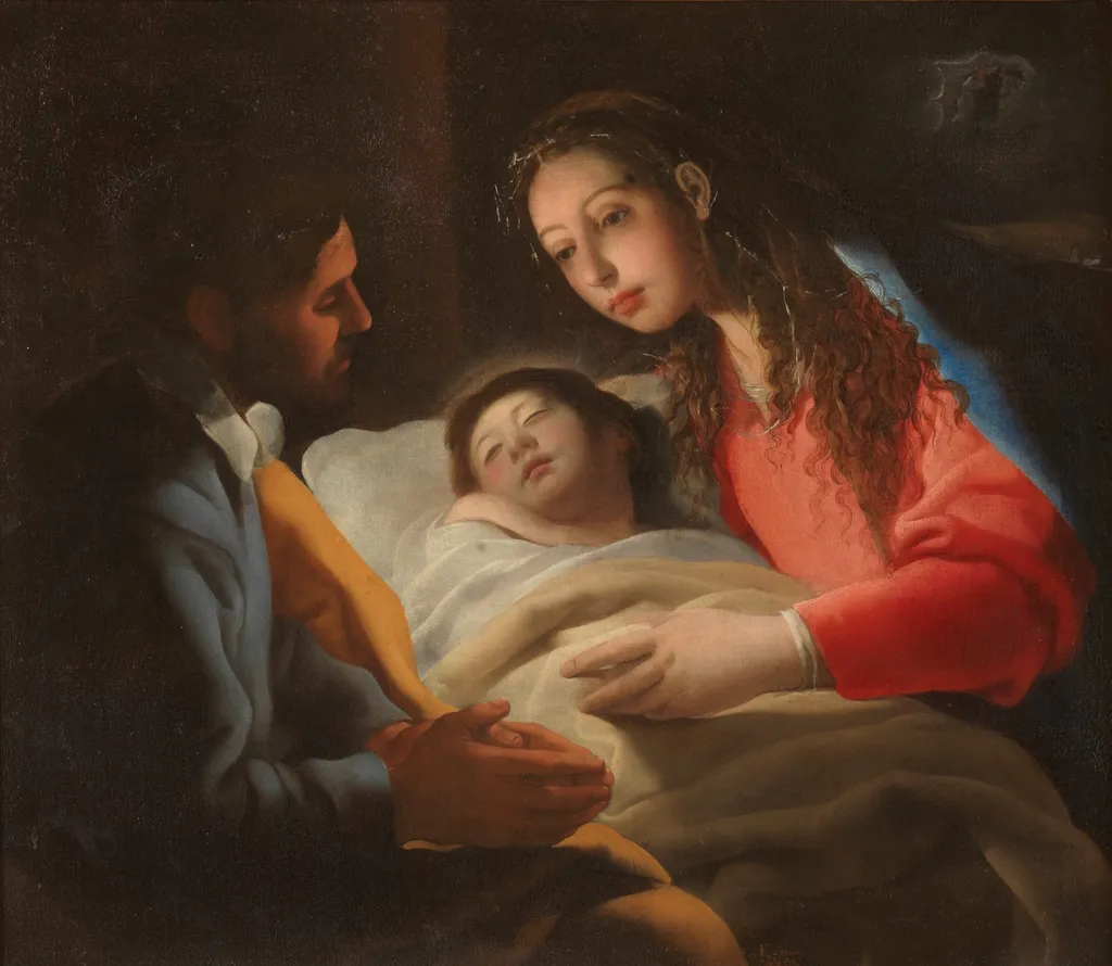 Nativity, by Eugenio Caxés, oil, 1610