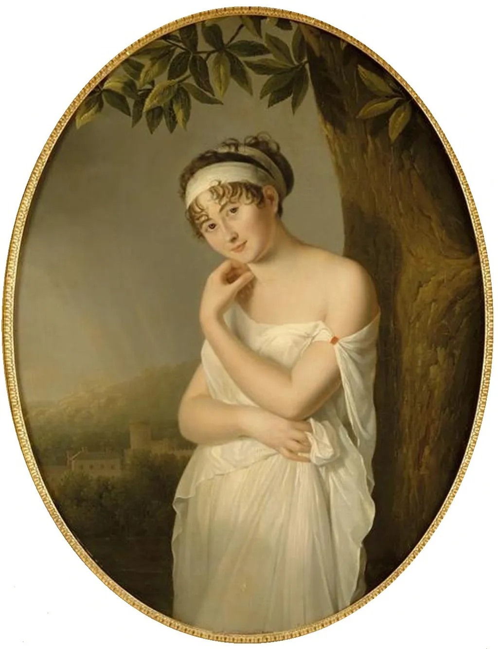Juliette Récamier (1777-1849), by Eulalie Morin, oil, 1800