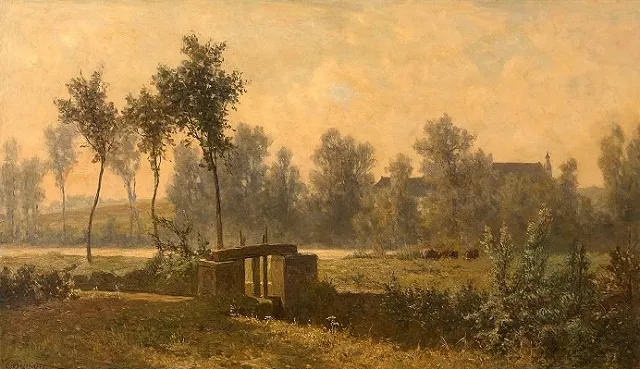 The Lock, by Euphrosine Beernaert, oil, 1876