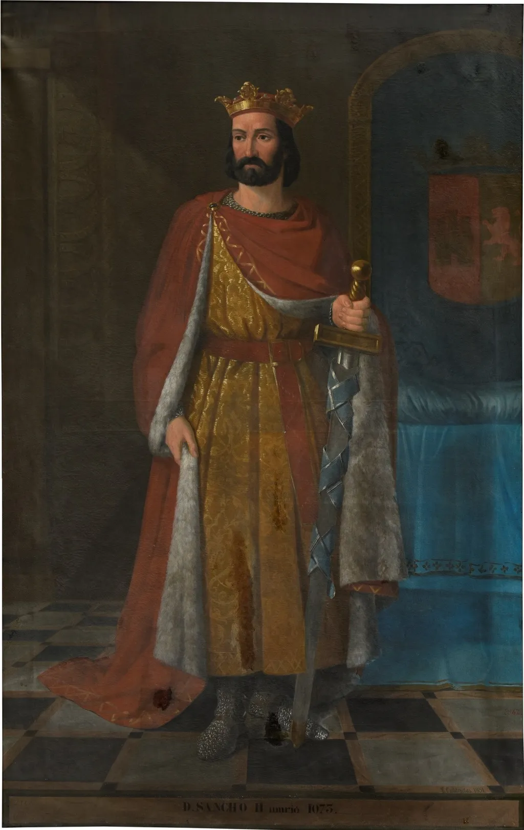 Sancho II, by Eusebi Valldeperes, oil, 1851