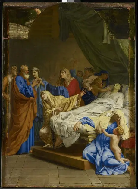 Saint Pierre ressuscite la veuve Tabitha, by Eustache Le Sueur