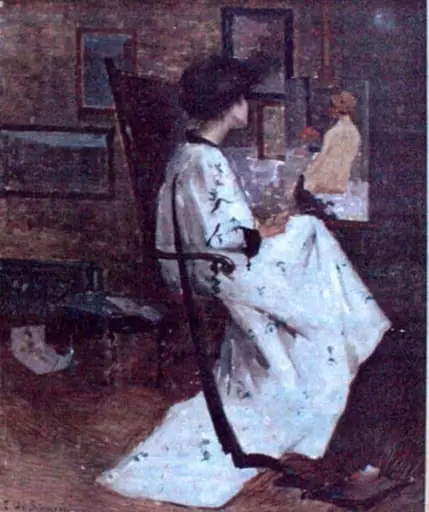 Femeie în atelier, by Eustațiu Stoenescu