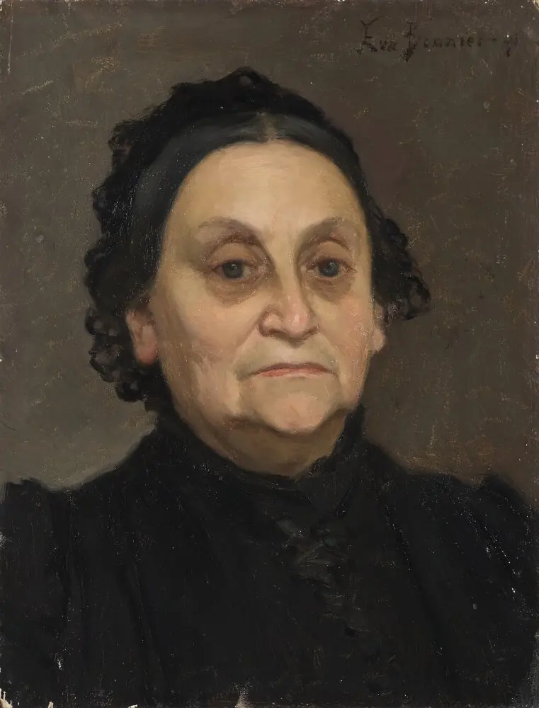 Fru Hilda Schönthal (1824-1892), förstudie till "Under kastanjen", by Eva Bonnier