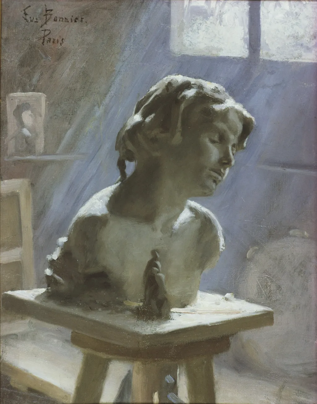 Interior of a Studio in Paris, by Eva Bonnier, oil, 1894