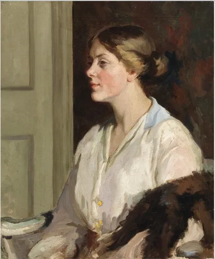 Portrait of Rose Dorothy Brooke, Cousin of the Artist, by Eva Henrietta Hamilton, oil, 1913