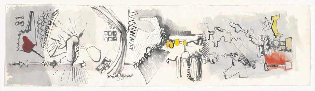 Untitled, by Eva Hesse, gouache, 1963