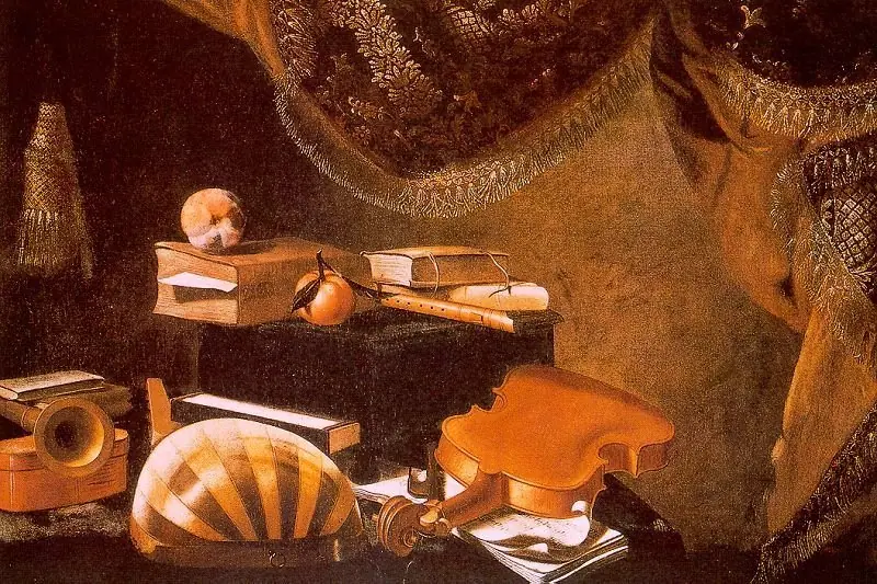 Still Life with Musical Instruments, by Evaristo Baschenis