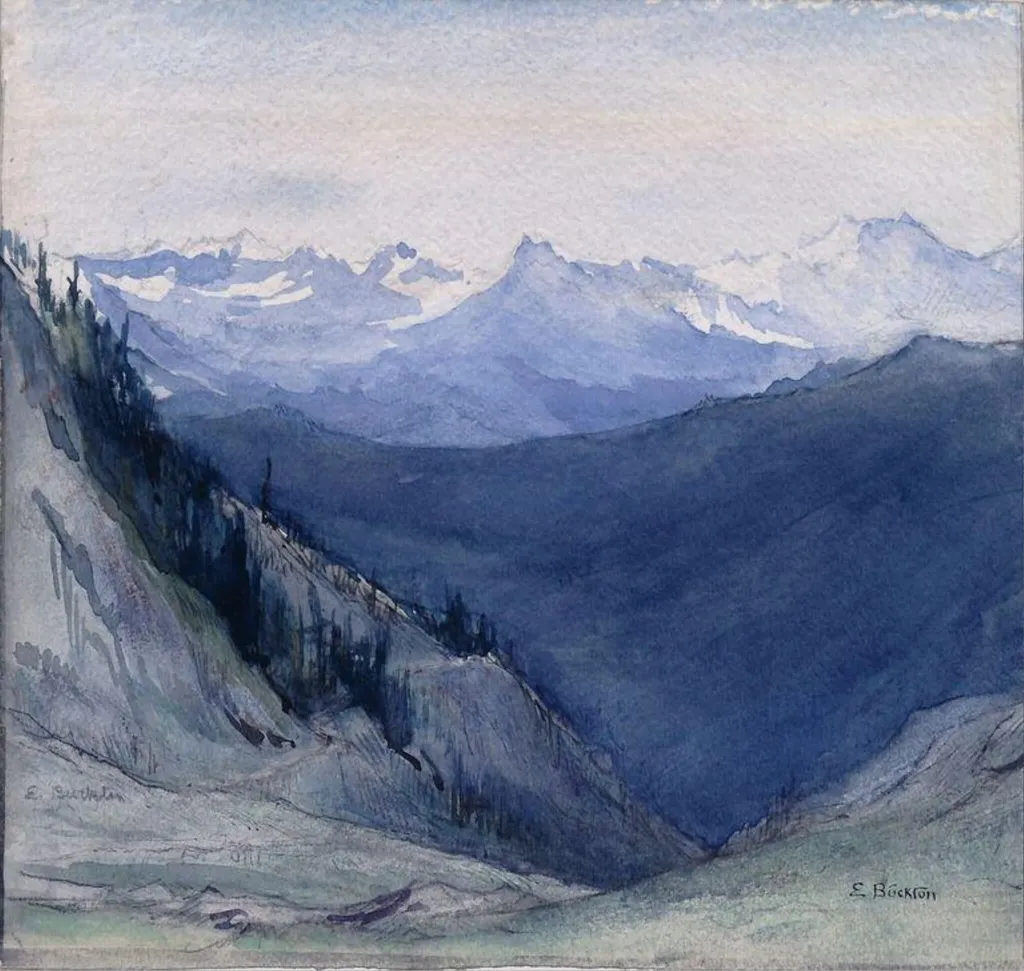 Scene in Norway, by Eveleen Buckton, watercolor, 1892