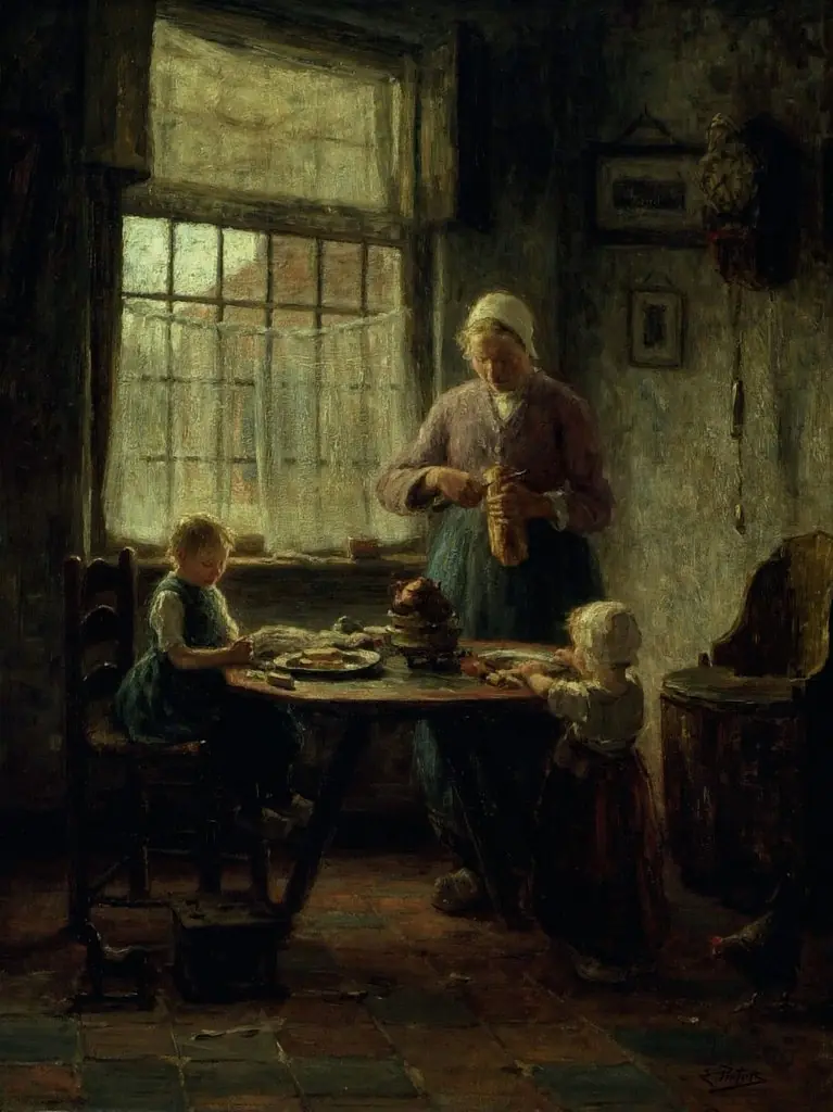 A Family Meal, by Evert Pieters