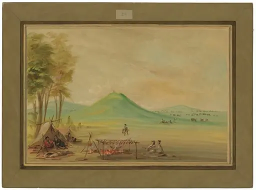 Expedition Encamped on a Texas Prairie.  April 1686