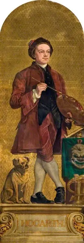 William Hogarth (1697–1764) (design for a mosaic in the Victoria and Albert Museum), by Eyre Crowe
