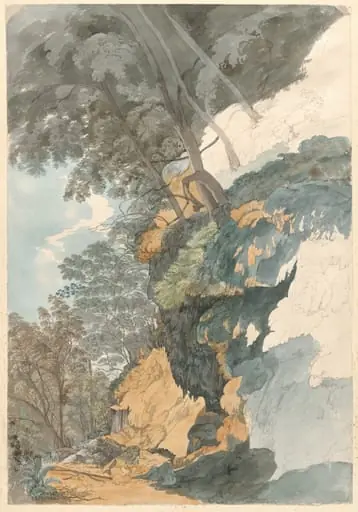 A Cliff Overhung with Trees, by Ezekiel Barton