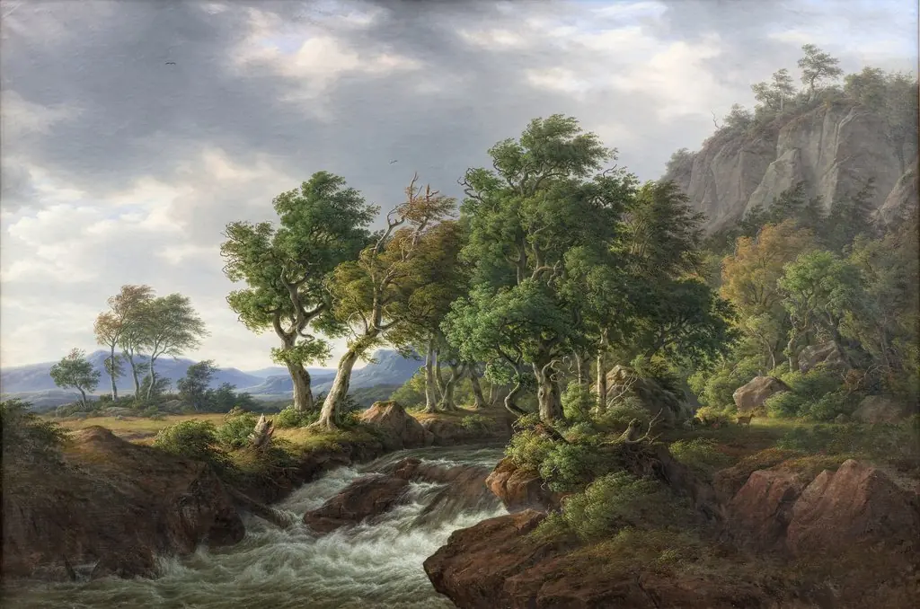 Klippelandskab. Djupadal i Bleking, by F.C. Kiærskou