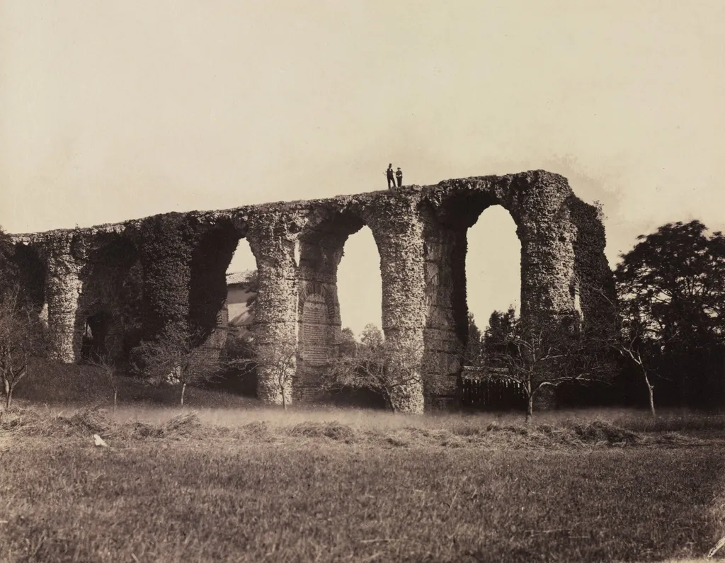 Roman Aqueduct, Beaunant, France, by F. Chabrol, 1857