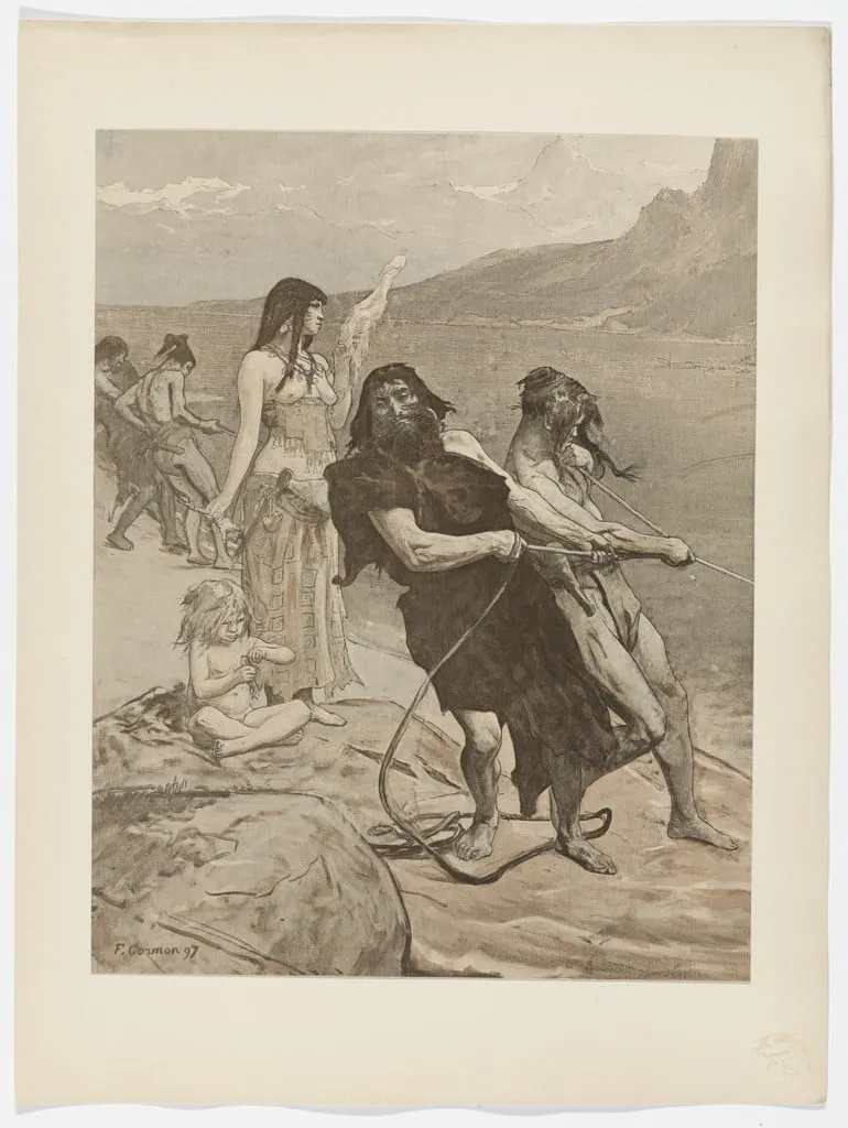 Untitled, by F. Cormon, ink, 1897