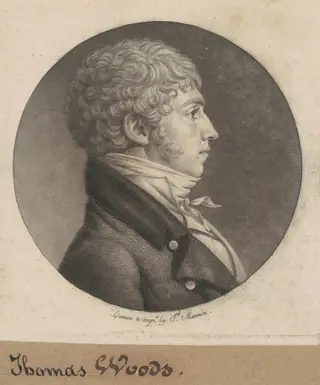 Woods, by Charles B. J. Févret de Saint-Mémin, ink, 1803