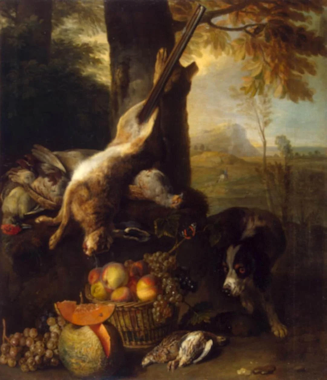 Still Life with a Dead Hare and Fruit, detail