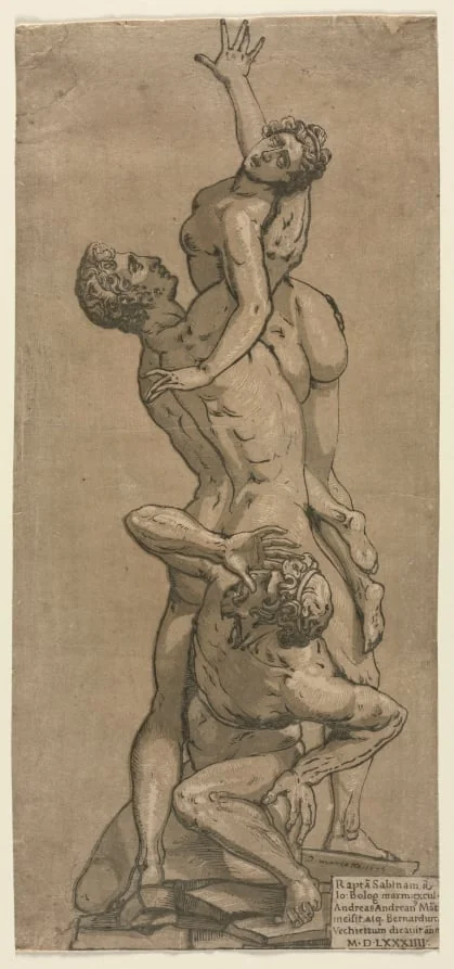 The Abduction of a Sabine Woman, detail
