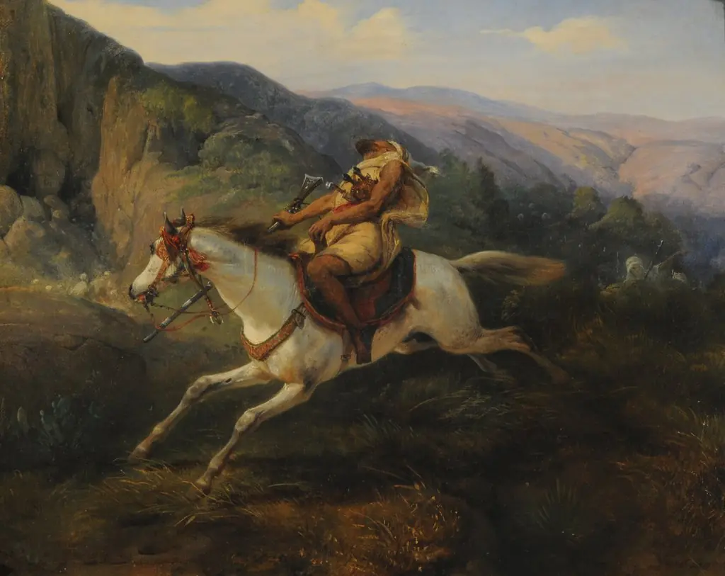 Wounded Arab Soldier, by Horace Vernet, oil, 1845