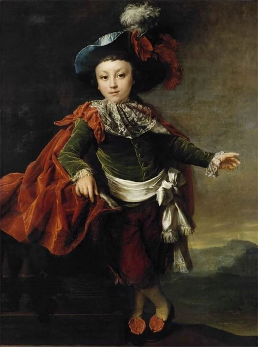 Portrait of F.P. Makerovsky in masquerade costume, detail