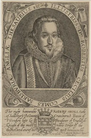 Robert Cecil, First Earl of Salisbury, by H. Stock, ink, 1625