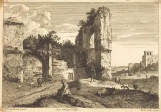 Old Woman Seated, by Jean Morin, ink, 1625