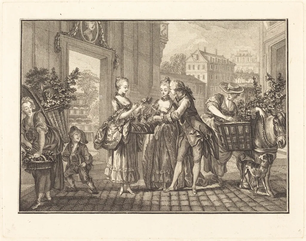 Le printemps, by Joseph de Longueil, ink, 1761