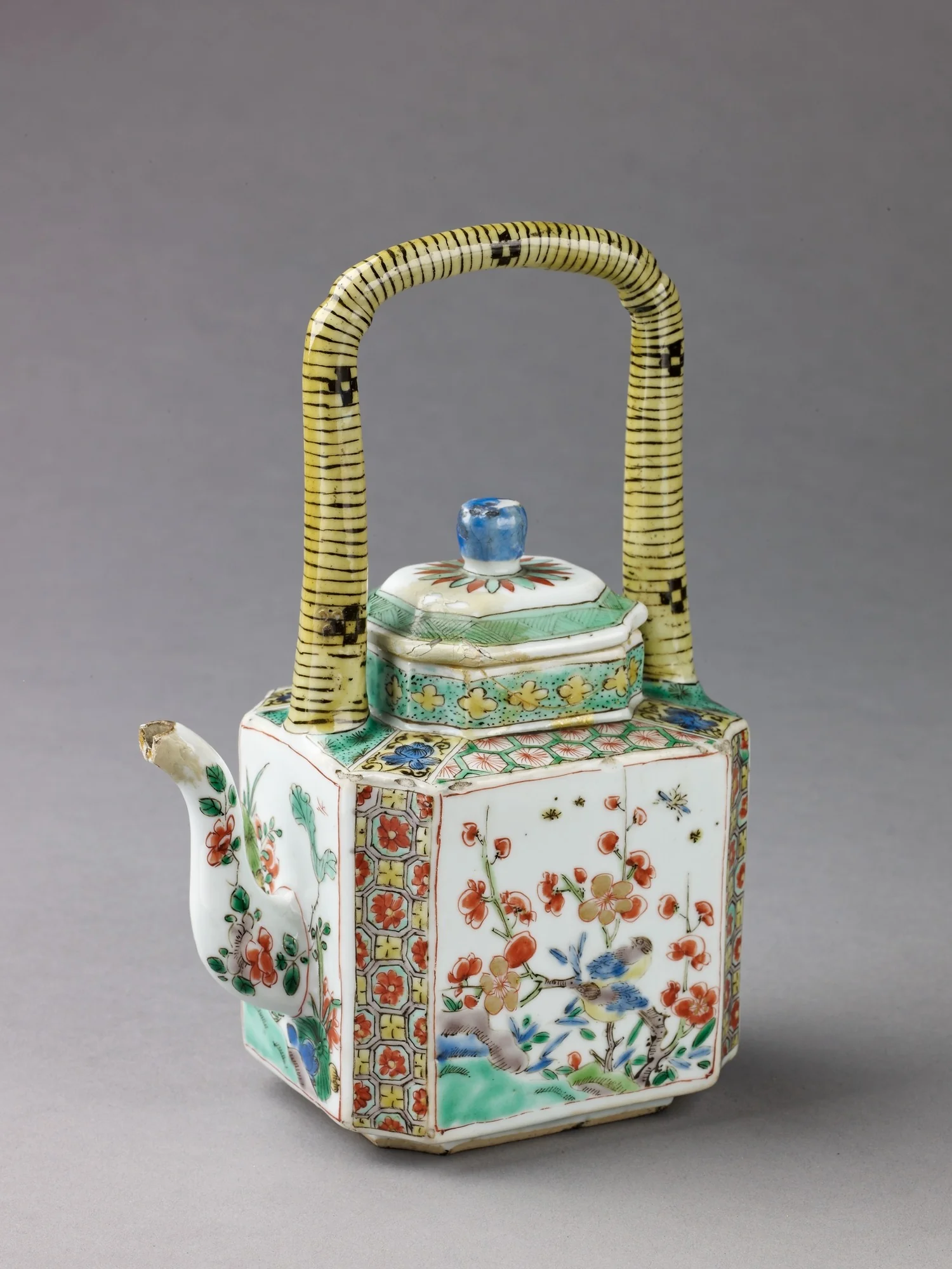 Covered wine pot or teapot, detail