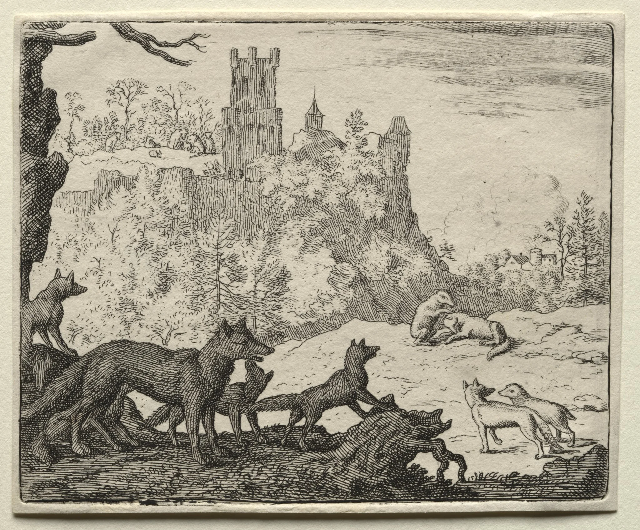 Reynard the Fox: Reynard and the Badger Depart for Court, detail