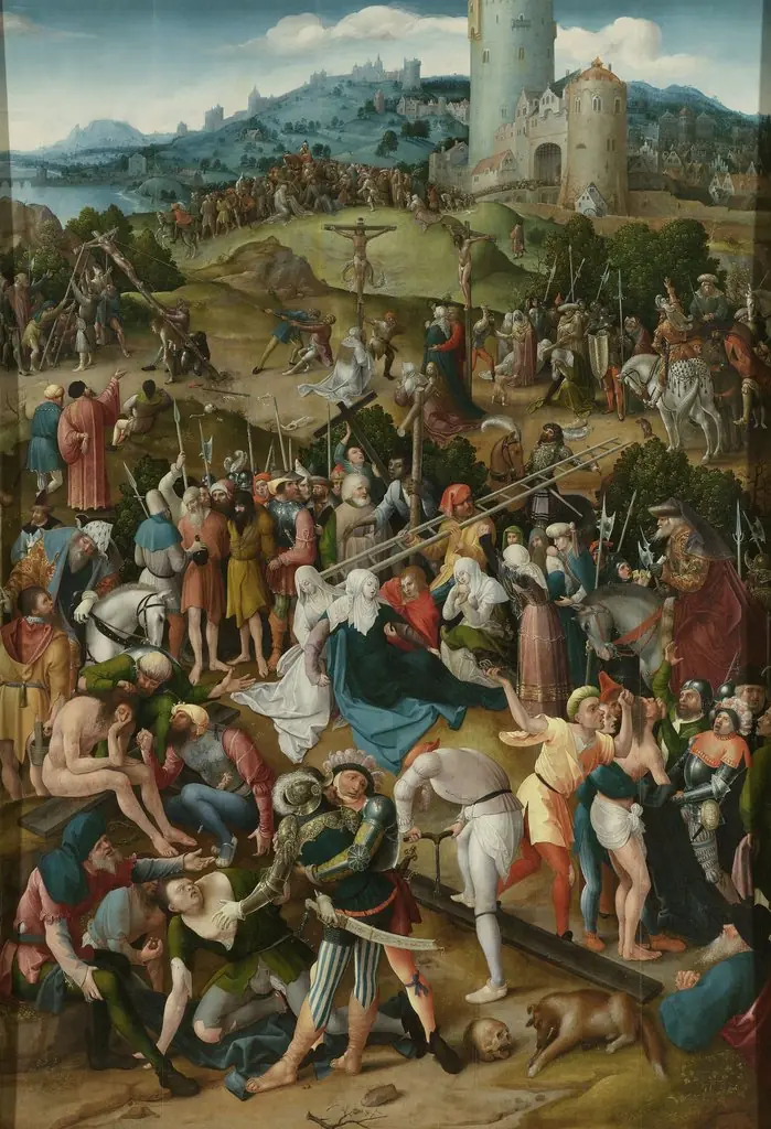 Calvary, by Pseudo Jan Wellens de Cock, oil, 1520