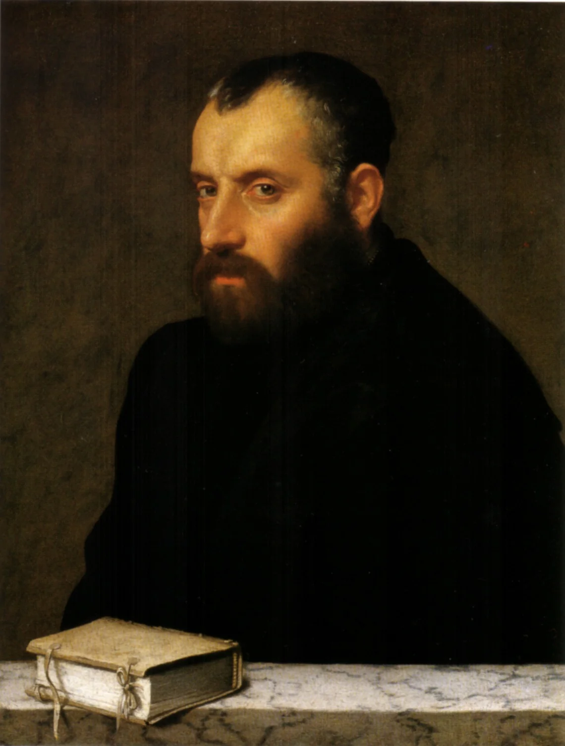 portrait of a learned man, detail