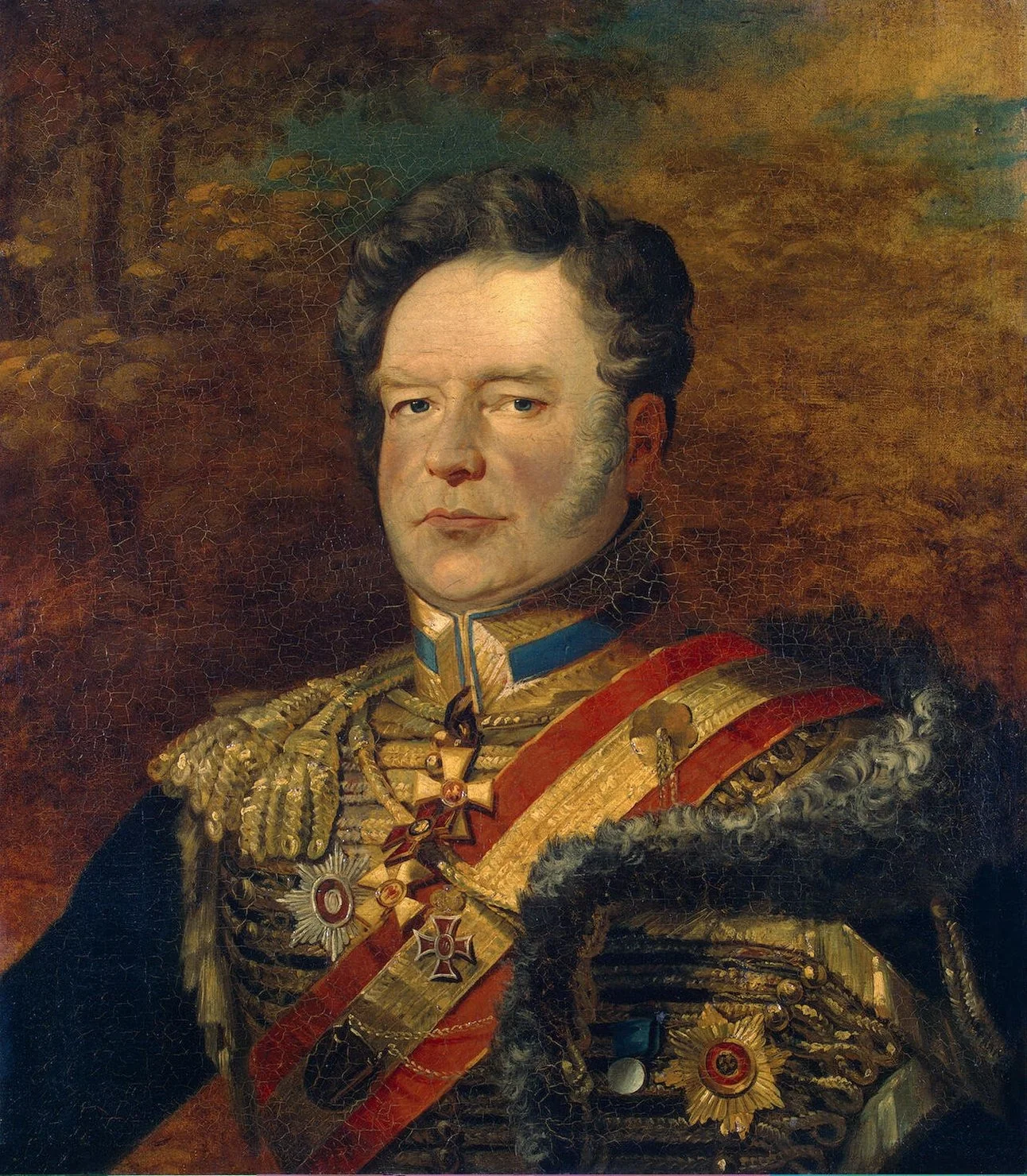 Portrait of Fyodor V. Riediger (1783-1856), detail