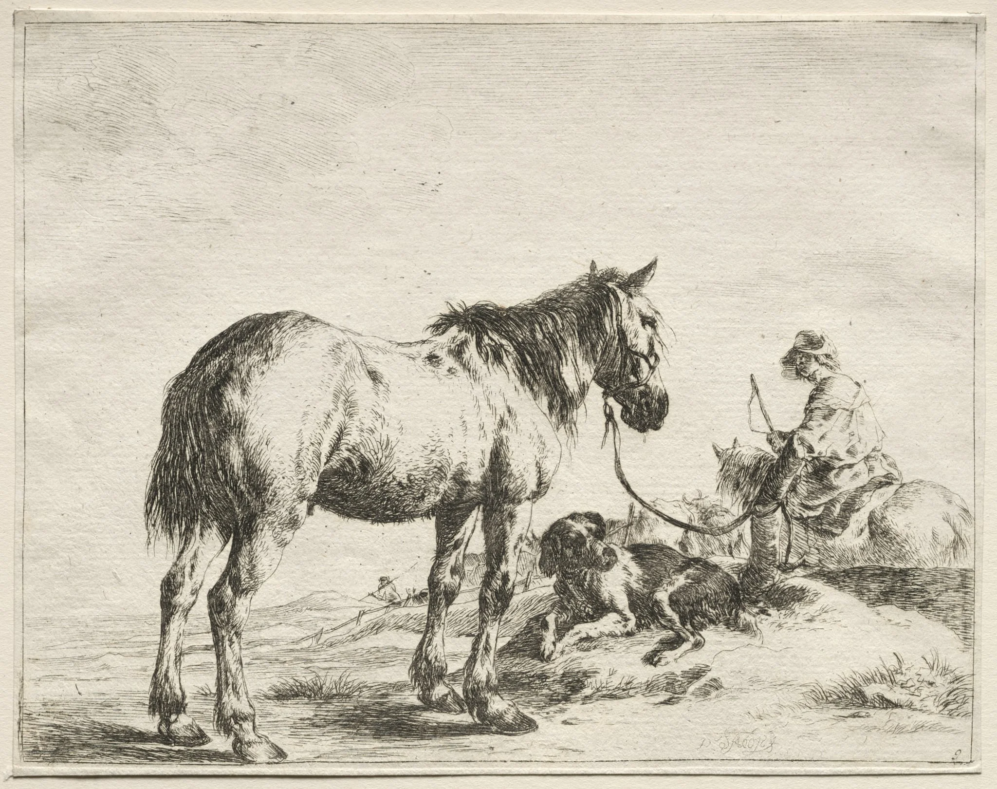 A Horse Fastened to a Stake, detail