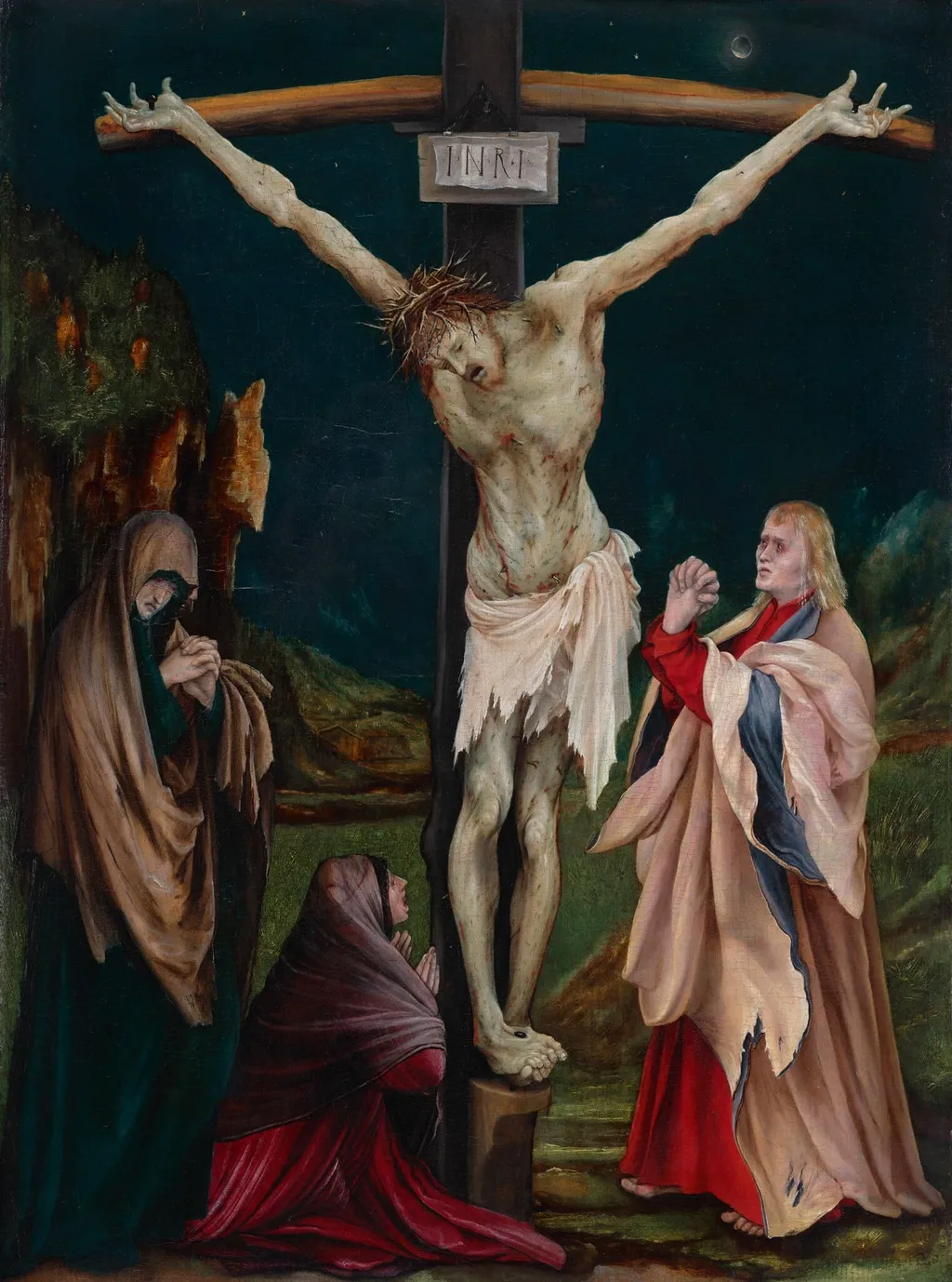The Small Crucifixion, by Matthias Grünewald, oil, 1516