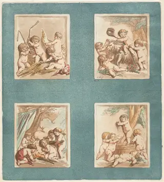 The Four Seasons, by Alexandre Briceau, ink, 1784