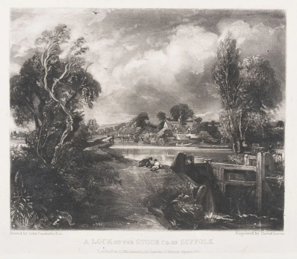 A LOCK ON THE STOUR CO: OF SUFFOLK, by John Constable, 1831