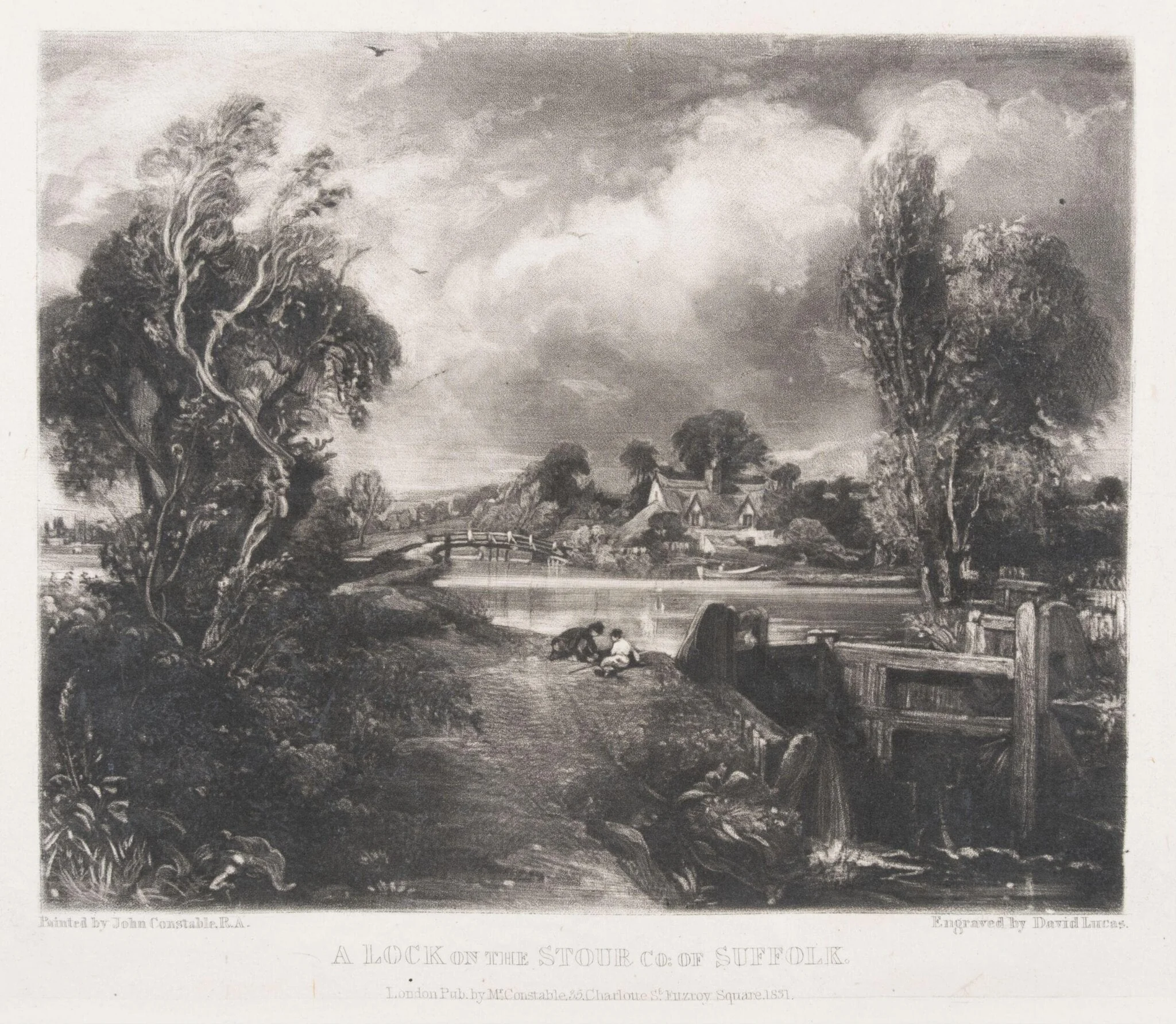 A LOCK ON THE STOUR CO: OF SUFFOLK, detail