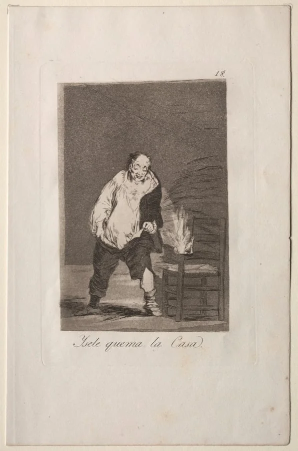 And His House is on Fire, Plate 18, detail