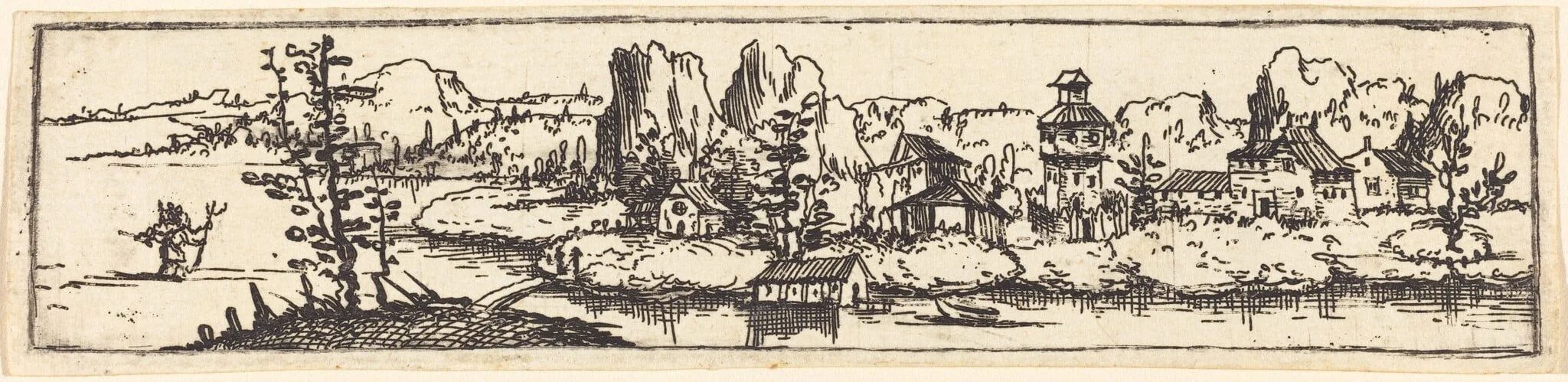 River Landscape with Saint Christopher, detail