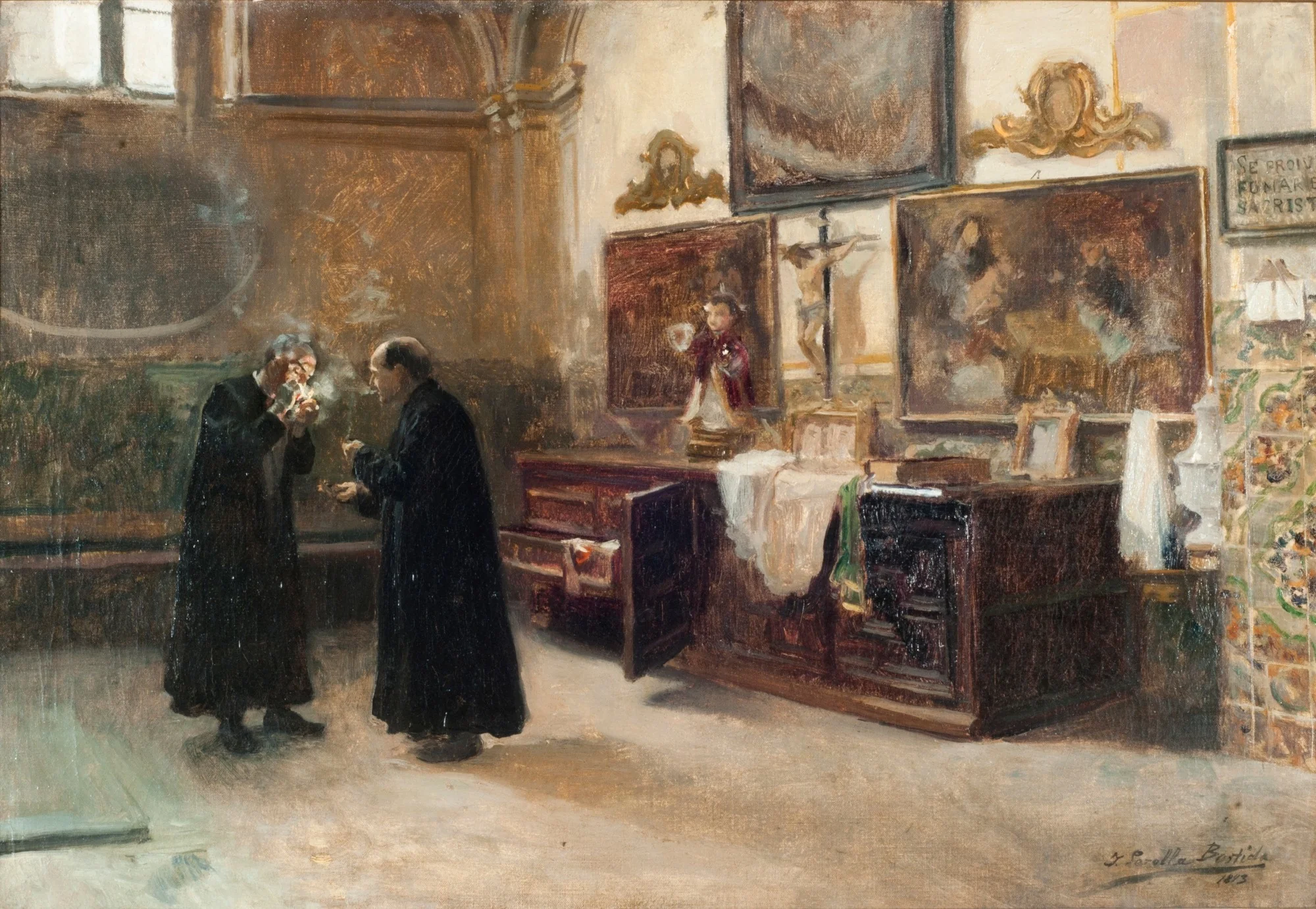 En la sacristia, detail
