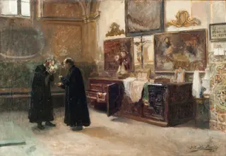 En la sacristia, by Joaquín Sorolla, oil, 1897