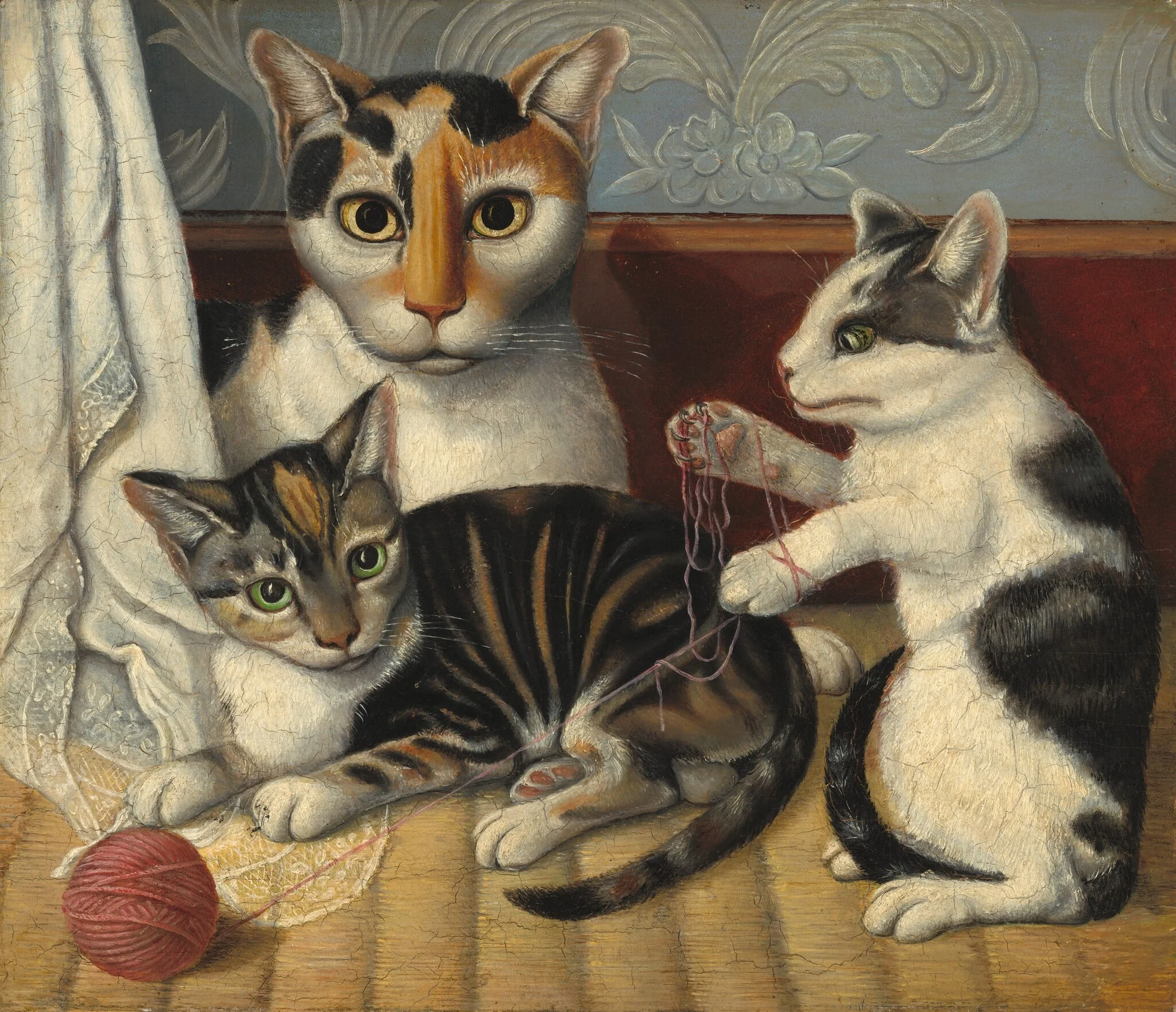Cat and Kittens, detail