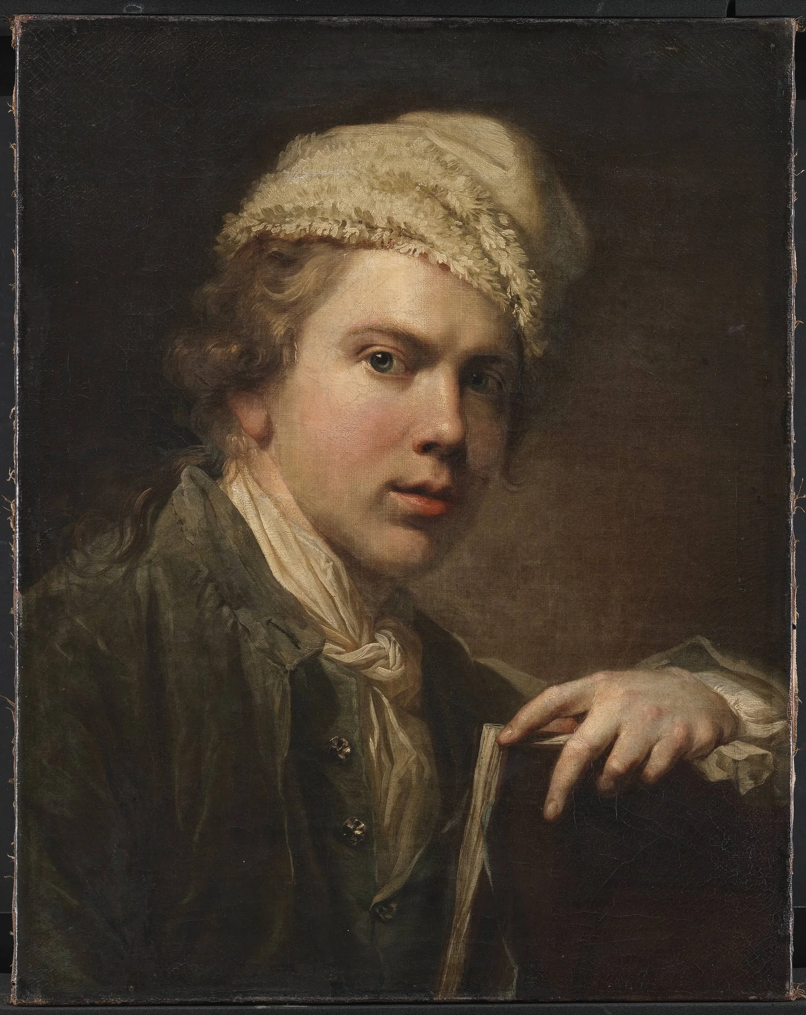 Self-portrait with Portfolio, detail