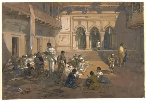Indian School Calcutta, by William Simpson, paint, 1859