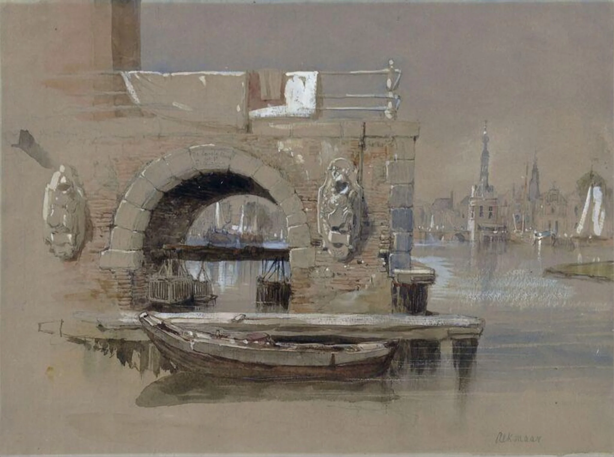Dutch Town and Harbour- Alkmaar, detail