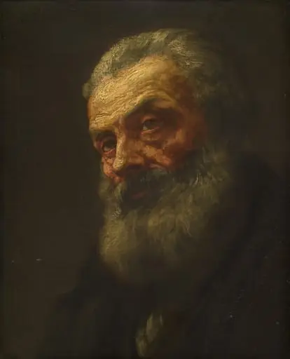 Portrait of an Old Man, by Alphonse Legros, oil, 1874