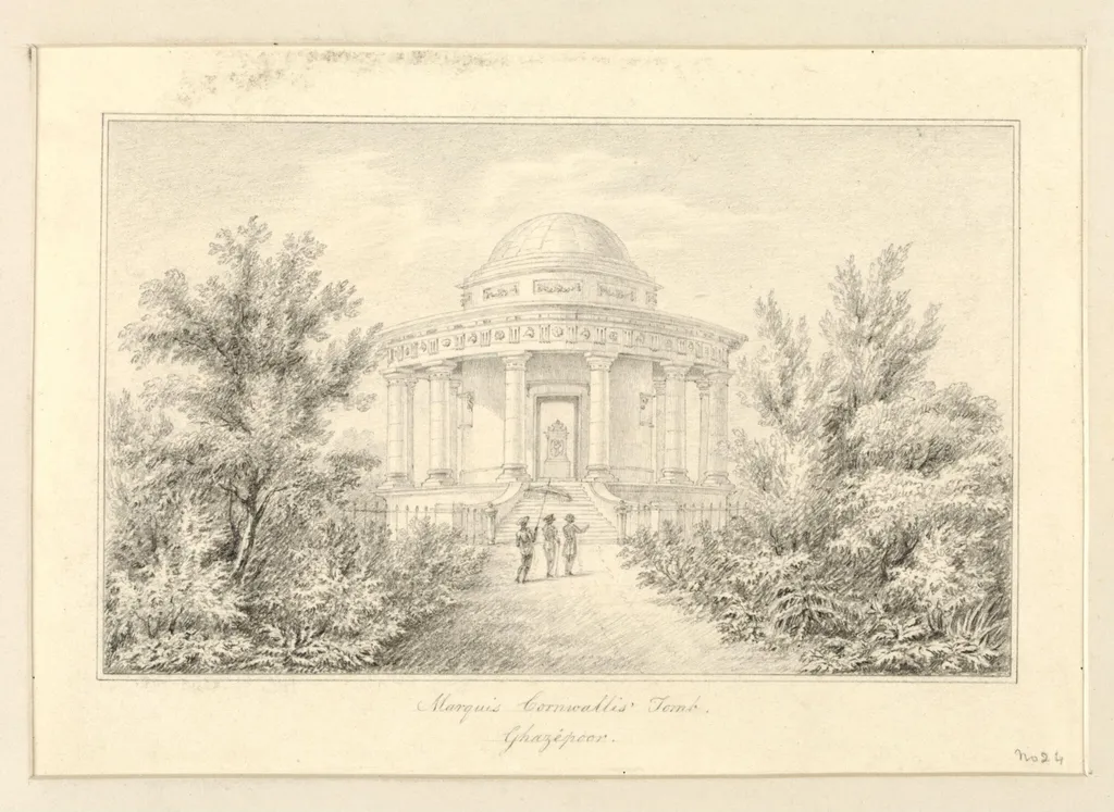 Marquess Cornwallis Tomb, Ghazipoor, by Robert Captain Smith, 1830
