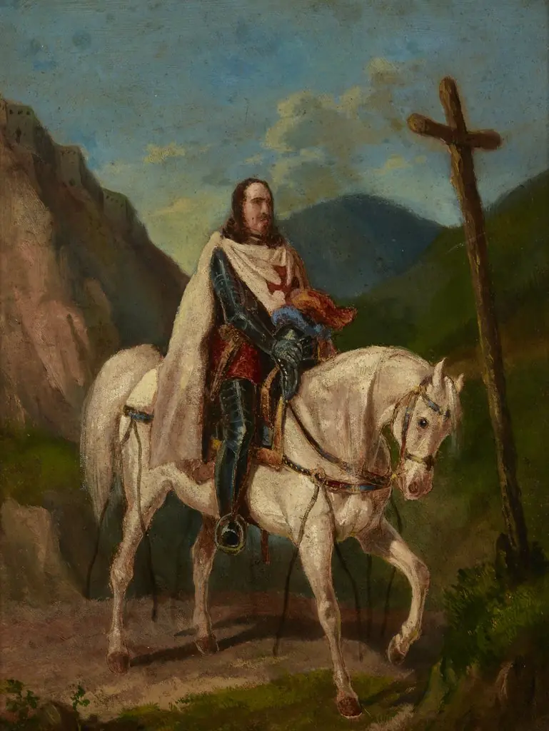 Knight on Horseback, by Artur Grottger, unspecified, 1862