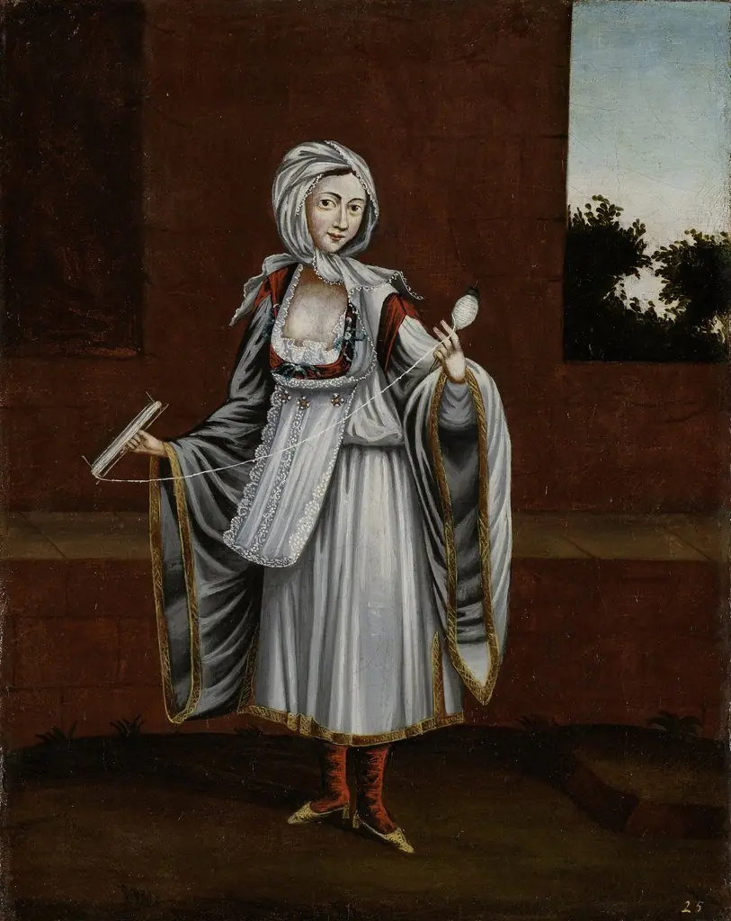 Woman from the Island of Kithnos (Thermia), by Jean Baptiste Vanmour, oil, 1718