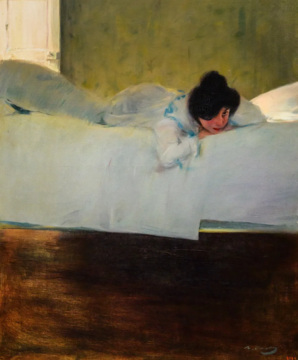 Idle Hours, by Ramon Casas, oil, 1900